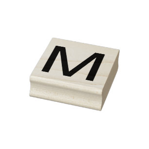 モノグラム追加名シンプル字ミニマルアルファベット ラバースタンプ