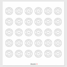 モノグラム透過澄ん差出人住所ラベル