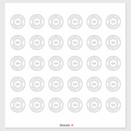 モノグラム透過澄ん差出人住所ラベル シール