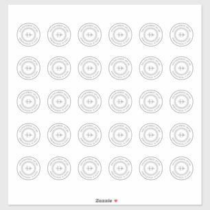 モノグラム透過澄ん差出人住所ラベル シール