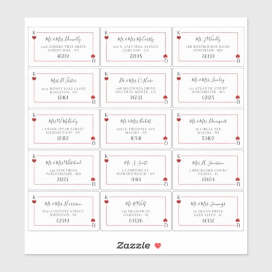 モノグラム遊のカード結婚コレクションラベル シール (シート)