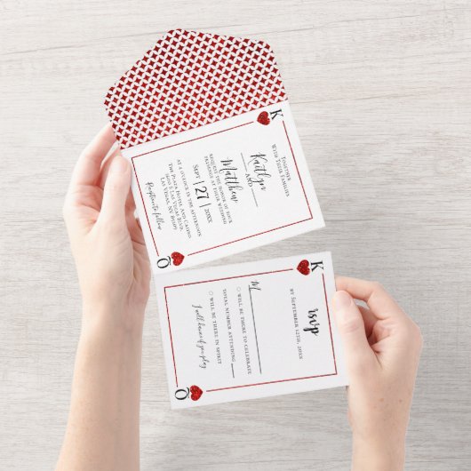 モノグラム遊のカード結婚コレクション オールインワン招待状 (貼ってはがせる)