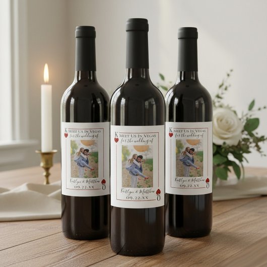 モノグラム遊のカー結婚ドの写真の日付を保存 ワインラベル