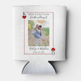 モノグラム遊のカー結婚ドの写真の日付を保存 缶クーラー