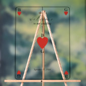 モノグラム遊ハートのカー結婚ドのウェルカムサイン アクリルサイン (ニュートラル)