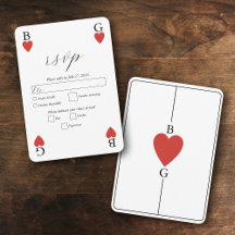 モノグラム遊ハートのカー結婚ド応答RSVP