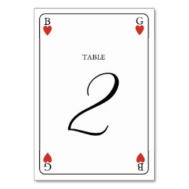 モノグラム遊ハートの結婚カード番号 テーブルナンバー