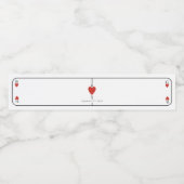 モノグラム遊ハートズ結婚カード ペットボトルラベル (シングルラベル)