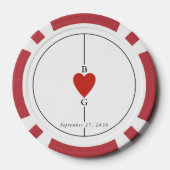 モノグラム遊ハートズ結婚カード ポーカーチップ (裏面)