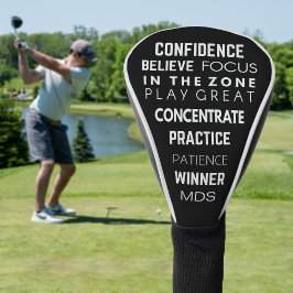 モノグラム遊素晴らし引用文おもしろいゴルフヘッドカバー ゴルフヘッドカバー