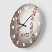 モノグラム野球 ラージ壁時計 (傾斜)