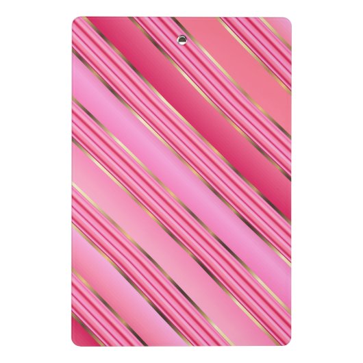 モノグラム金ゴールドとピンクコットンキャンディ ミニクリップボード (裏面)