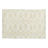 モノグラム金ゴールドアートデコ結婚ニューリエレガントウェズ 枕カバー (裏面)