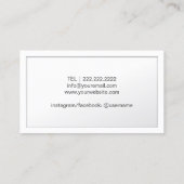 モノグラム金ゴールドエレガントイニシャル枠 名刺 (裏面)