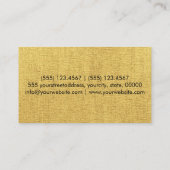 モノグラム金ゴールドエレガントキャンバス 名刺 (裏面)