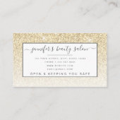 モノグラム金ゴールドグリッターグラムラッシュ 名刺 (裏面)