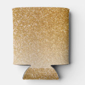 モノグラム金ゴールドグリッタースパークルシックモダンスクリプト 缶クーラー (裏面)