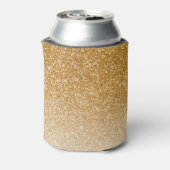 モノグラム金ゴールドグリッタースパークルシックモダンスクリプト 缶クーラー (缶裏面)