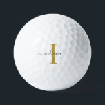 モノグラム金ゴールドグレーのスクリプト名モダンファミリースポーツ ゴルフボール<br><div class="desc">金ゴールドグレーモノグラムモダンスクリプト名ゴルフボールあなたの名前とイニシャルで簡単に編集することができクリックます"パーソナライズ"ボタン。「this」リンクを選択すると、文字と背景の色カスタマイズを完全に変更する。</div>