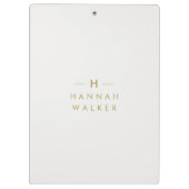 モノグラム金ゴールドグレー |ミニマルエレガントリスト クリップボード (裏面)