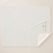 モノグラム金ゴールドグレー |ミニマルエレガントリスト シェルパブランケット (正面(横))