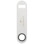 モノグラム金ゴールドグレー |ミニマルエレガントリスト スピード栓抜き (正面)