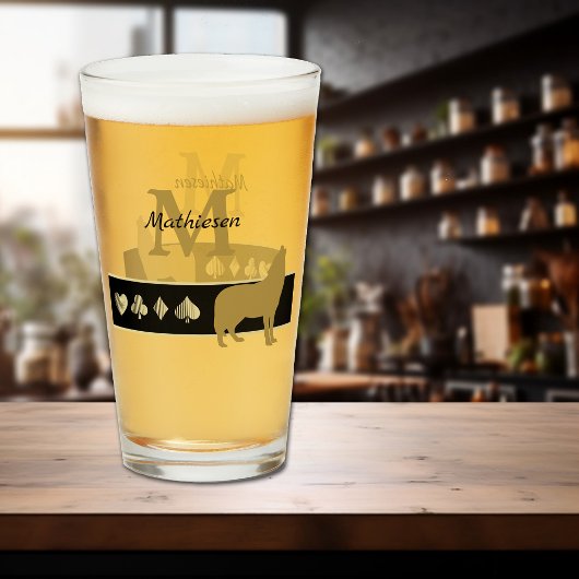 モノグラム金ゴールドシルエットハウリングウルフ タンブラーグラス