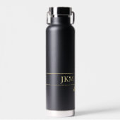 モノグラム金ゴールドシルエット女子テニス選手 ウォーターボトル (正面)