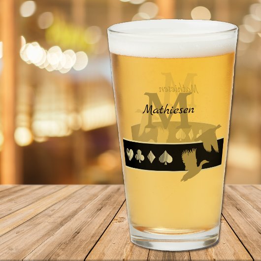 モノグラム金ゴールドシルエット飛んでいるダックス タンブラーグラス