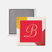 モノグラム金ゴールドスクリプトB マグネット (正面/裏面)