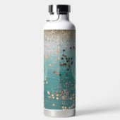 モノグラム金ゴールドスターズオンティール(緑がかった色) ウォーターボトル (右面)