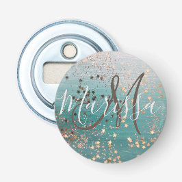 モノグラム金ゴールドスターズオンティール（緑がかった色） 栓抜き