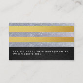 モノグラム金ゴールドストライプグリッター 名刺 (裏面)