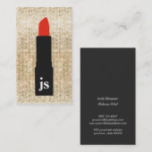 モノグラム金ゴールドセクインメイクアップアーティストリップスティック美しい 名刺 (正面/裏面)