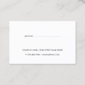 モノグラム金ゴールドダマスクパターン金ゴールドフレーム 予約カード (裏面)