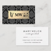 モノグラム金ゴールドダマスクパターン 予約カード (正面/裏面)