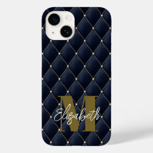 モノグラム金ゴールドネイビーパターン Case-Mate iPhone 14ケース