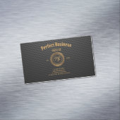 モノグラム金ゴールドフレームブラックプロフェッショナルラグジュアリーシック マグネット名刺 (インサイチュ)