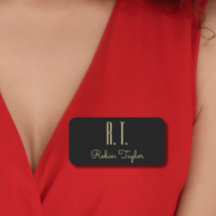 モノグラム金ゴールドブラッククラシックエレガントミニマル