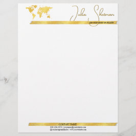 モノグラム金ゴールドブラックシックモダンスクリプトミニマリスト レターヘッド