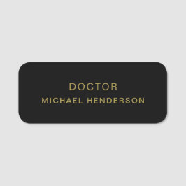 モノグラム金ゴールドブラックミニマルエレガントリスト 名札