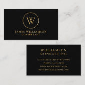 モノグラム金ゴールドブラック 名刺 (正面/裏面)