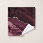 モノグラム金ゴールドブルガンディーアゲート バスタオルセット (ウォッシュタオル)