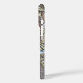 モノグラム金ゴールドホワイトタンピーチヴィンテージ模様 Case-Mate iPhoneケース (裏面 / 左)