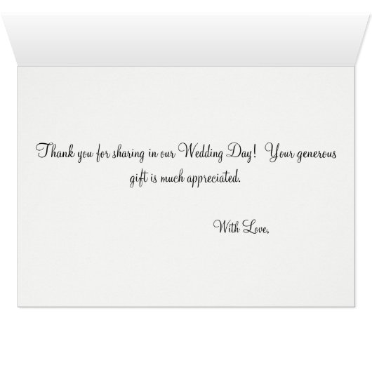 モノグラム金ゴールドホワイト結婚ズ・サンキュー (内部横(下))