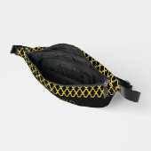 モノグラム金ゴールド及び黒色角箔模様 ファニーパック (見開き)