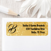 モノグラム金ゴールド星ラベル ラベル (インサイチュ)