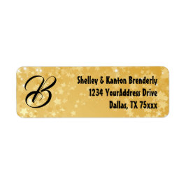 モノグラム金ゴールド星ラベル ラベル