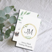 モノグラム金ゴールド結婚フレームの写真家の垂直 名刺