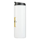 モノグラム金ゴールド色あなたの名前スペシャルギフト愛 タンブラー (回転右)